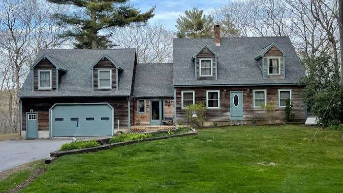 Roof Replacement - Landmark Architectural Gray Shingles-Georgetown Maine